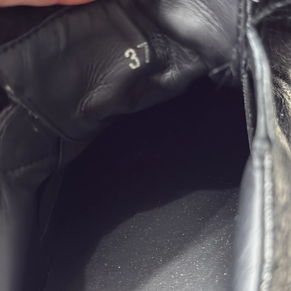 MONCLER Victoire Leather Fur Sneakers